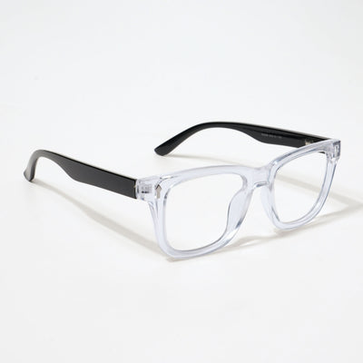 EyeJack Bell Bottom Transparent Square Eyeglasses for Men & Women (62206CL406-C3)