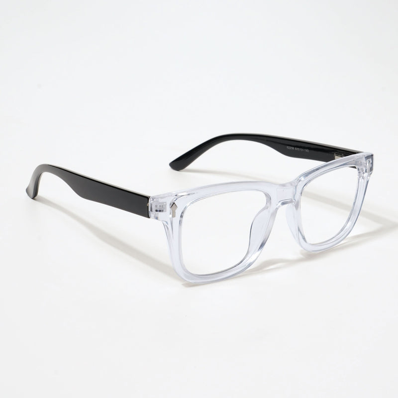 EyeJack Bell Bottom Transparent Square Eyeglasses for Men & Women (62206CL406-C3)