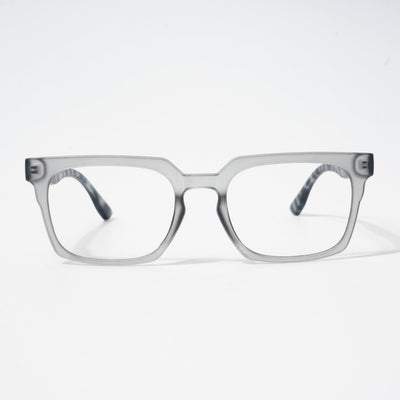 EyeJack Bell Bottom Matt Grey Rectangle Eyeglasses for Men & Women (62207CL416-C4)