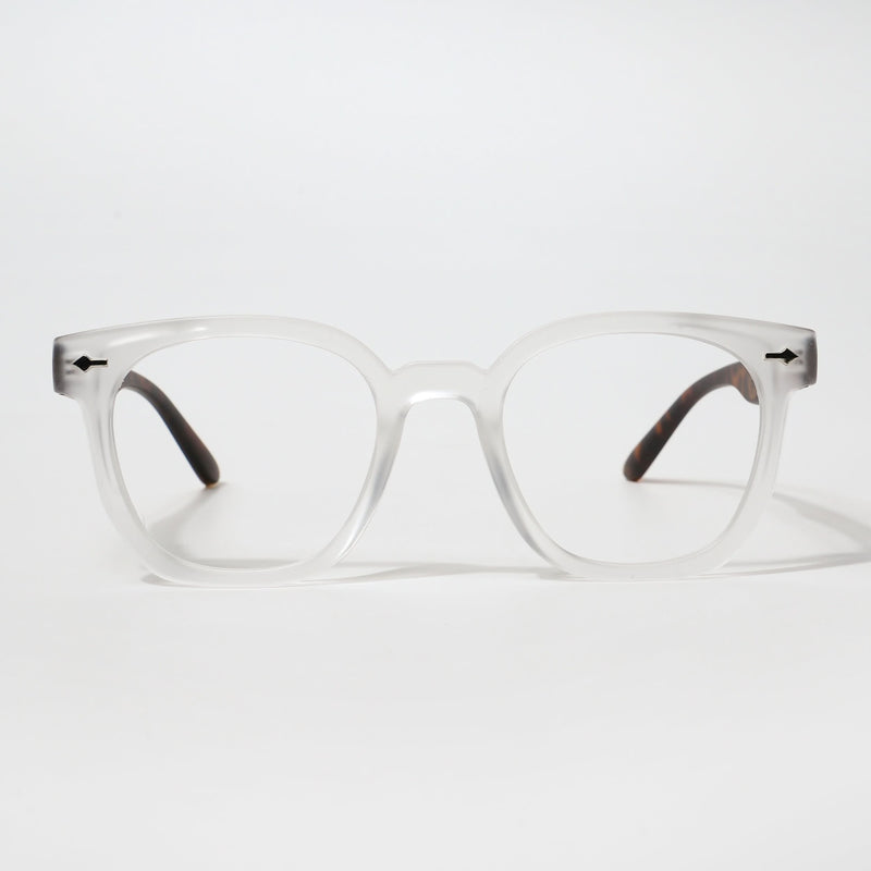 EyeJack Bell Bottom Matt Transparent Square Eyeglasses for Men & Women (62208CL427-C6)