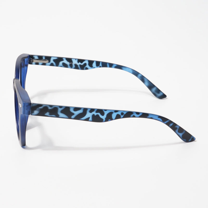 EyeJack Bell Bottom Matt Blue Square Eyeglasses for Men & Women (62208CL428-C7)