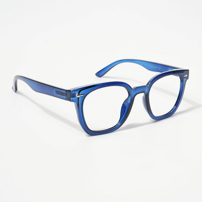 EyeJack Bell Bottom Shine Blue Square Eyeglasses for Men & Women (62208CL429-C8)