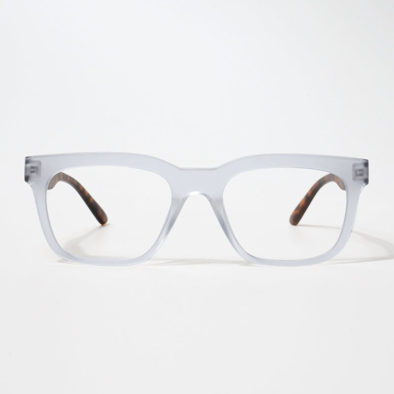EyeJack Bell Bottom Matt Transparent Rectangle Eyeglasses for Men & Women (62209CL436-C6)