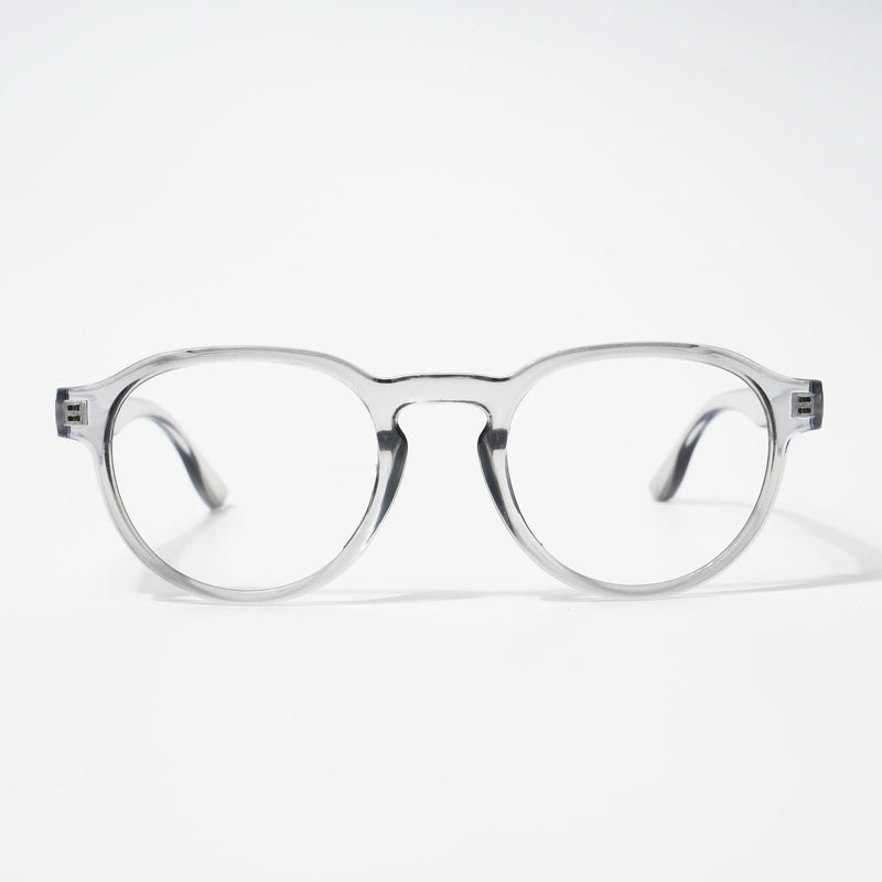 EyeJack Bell Bottom Shine Grey Round Eyeglasses for Men & Women (62210CL444-C5)