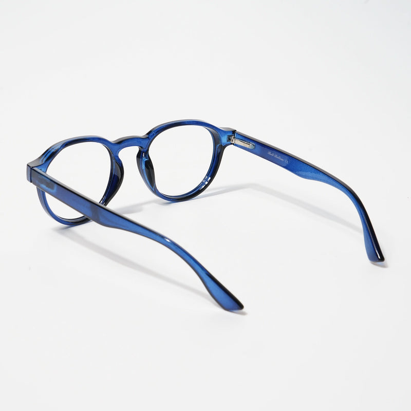EyeJack Bell Bottom Shine Blue Round Eyeglasses for Men & Women (62210CL447-C8)