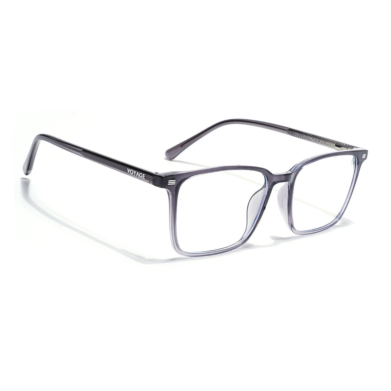 Voyage Grey Rectangle Clip-On Eyeglasses for Men & Women (6222FMG8622)