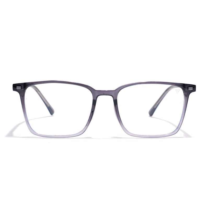 Voyage Grey Rectangle Clip-On Eyeglasses for Men & Women (6222FMG8622)