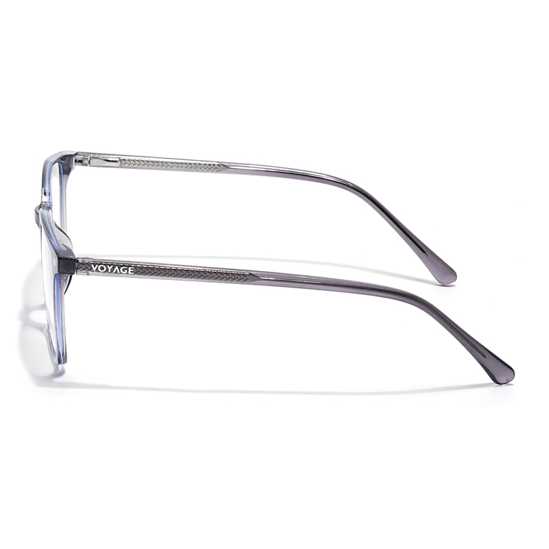 Voyage Grey Rectangle Clip-On Eyeglasses for Men & Women (6222FMG8622)