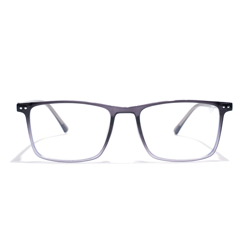 Voyage Grey Rectangle Clip-On Eyeglasses for Men & Women (6226FMG8630)
