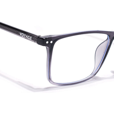 Voyage Grey Rectangle Clip-On Eyeglasses for Men & Women (6226FMG8630)