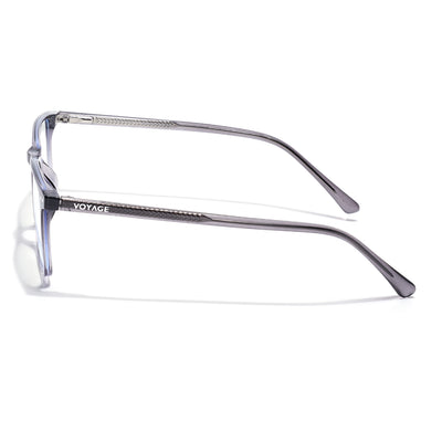 Voyage Grey Rectangle Clip-On Eyeglasses for Men & Women (6226FMG8630)