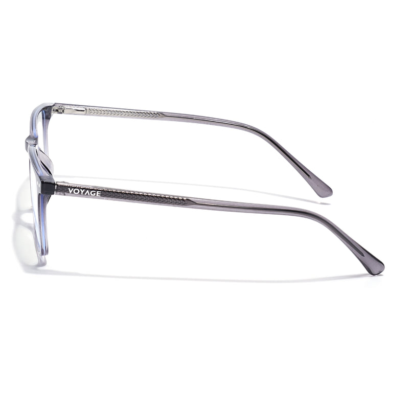 Voyage Grey Rectangle Clip-On Eyeglasses for Men & Women (6226FMG8630)