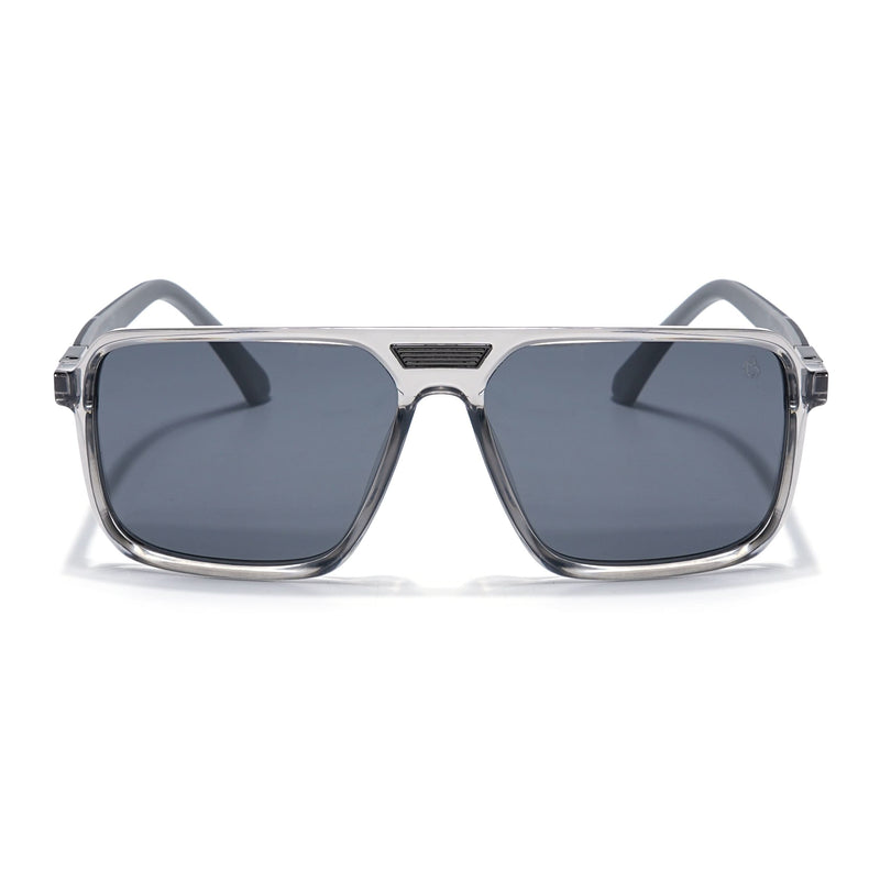 Eyejack Grey Square Polarized Sunglasses for Men & Women (6227PCL1118)