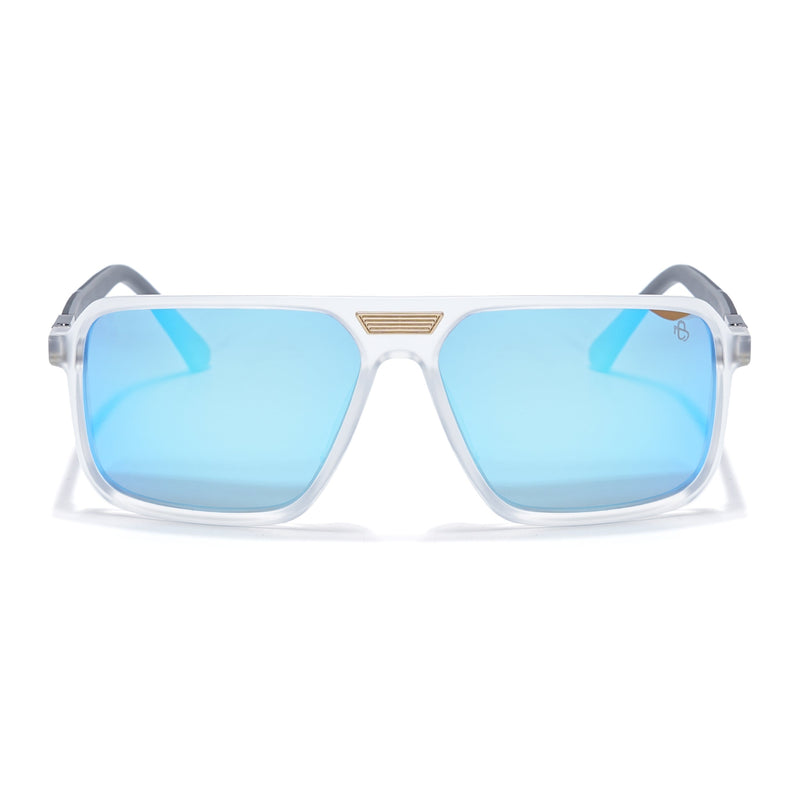 Eyejack Transparent Square Polarized Sunglasses for Men & Women (6227PCL1119)