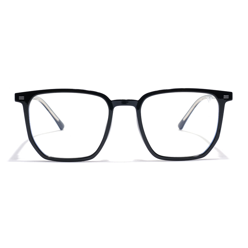 Voyage Black Wayfarer Clip-On Eyeglasses for Men & Women (6228FMG8633)