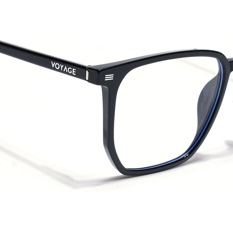 Voyage Black Wayfarer Clip-On Eyeglasses for Men & Women (6228FMG8633)