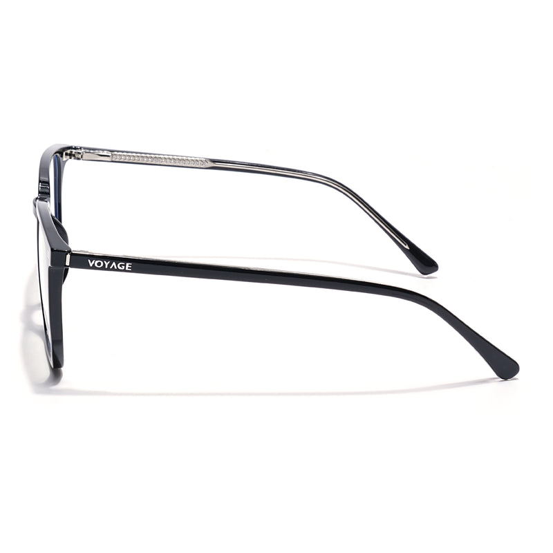 Voyage Black Wayfarer Clip-On Eyeglasses for Men & Women (6228FMG8633)