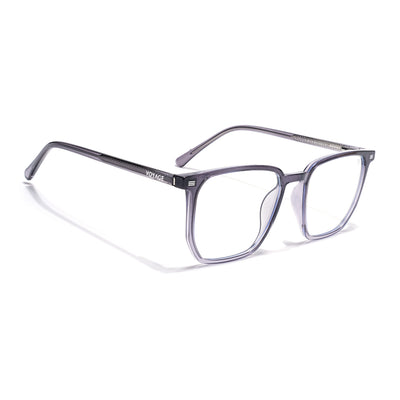 Voyage Silver Wayfarer Clip-On Eyeglasses for Men & Women (6228FMG8634)
