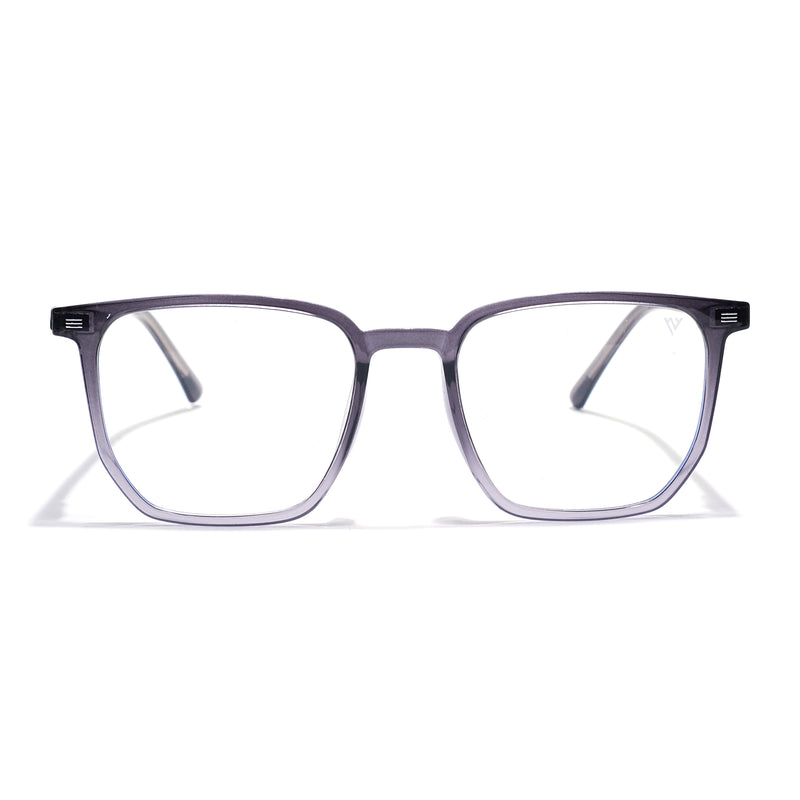 Voyage Silver Wayfarer Clip-On Eyeglasses for Men & Women (6228FMG8634)
