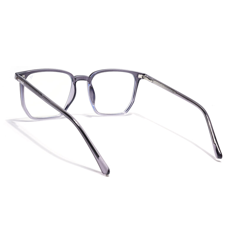 Voyage Silver Wayfarer Clip-On Eyeglasses for Men & Women (6228FMG8634)