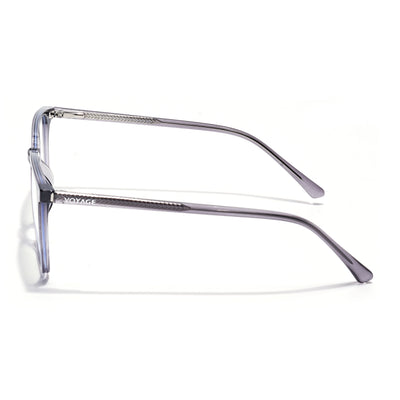 Voyage Silver Wayfarer Clip-On Eyeglasses for Men & Women (6228FMG8634)