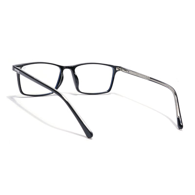 Voyage Black Rectangle Clip-On Eyeglasses for Men & Women (6229FMG8631)