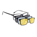 Voyage Black Rectangle Clip-On Eyeglasses for Men & Women (6229FMG8631)
