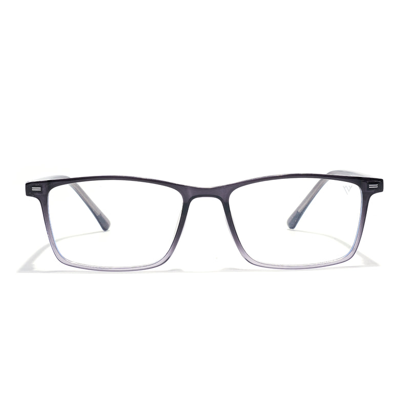 Voyage Grey Rectangle Clip-On Eyeglasses for Men & Women (6229FMG8632)