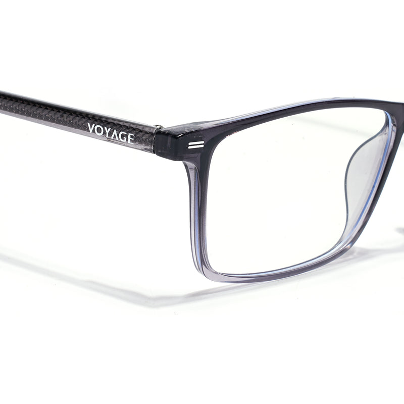 Voyage Grey Rectangle Clip-On Eyeglasses for Men & Women (6229FMG8632)