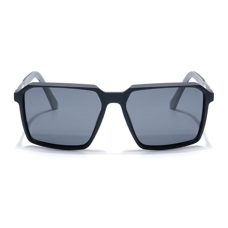 Eyejack Black Square Polarized Sunglasses for Men & Women (6229PCL1121)
