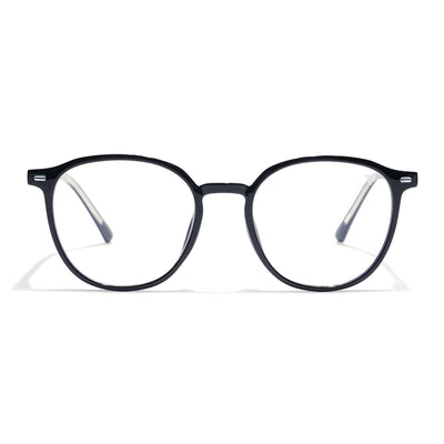 Voyage Black Round Clip-On Eyeglasses for Men & Women (6230FMG8618)