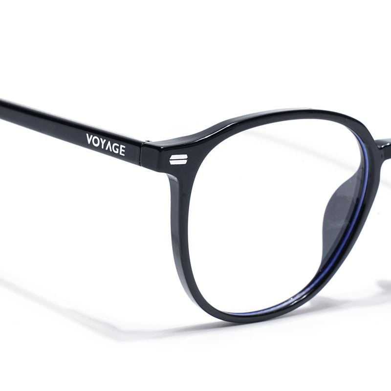 Voyage Black Round Clip-On Eyeglasses for Men & Women (6230FMG8618)