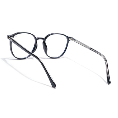 Voyage Black Round Clip-On Eyeglasses for Men & Women (6230FMG8618)