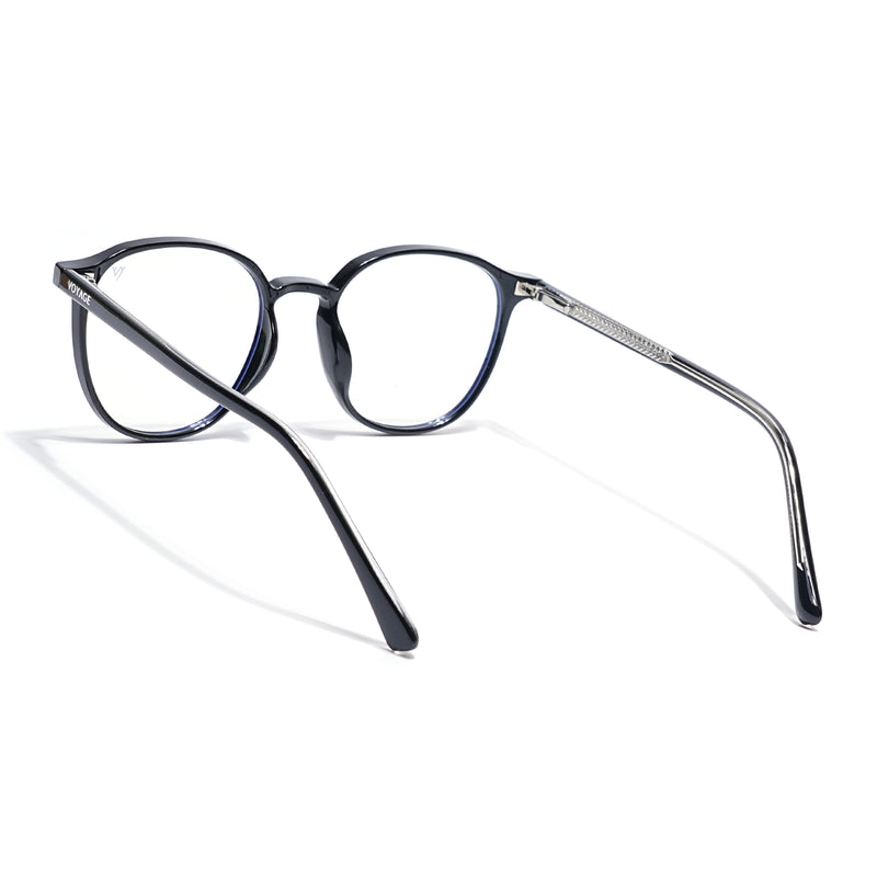 Voyage Black Round Clip-On Eyeglasses for Men & Women (6230FMG8618)