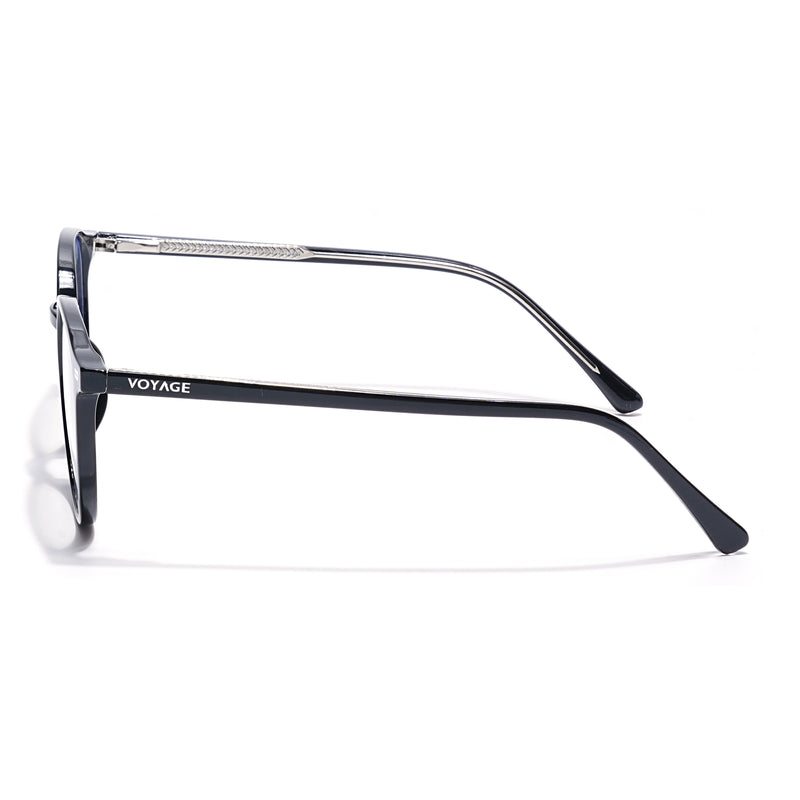 Voyage Black Round Clip-On Eyeglasses for Men & Women (6230FMG8618)