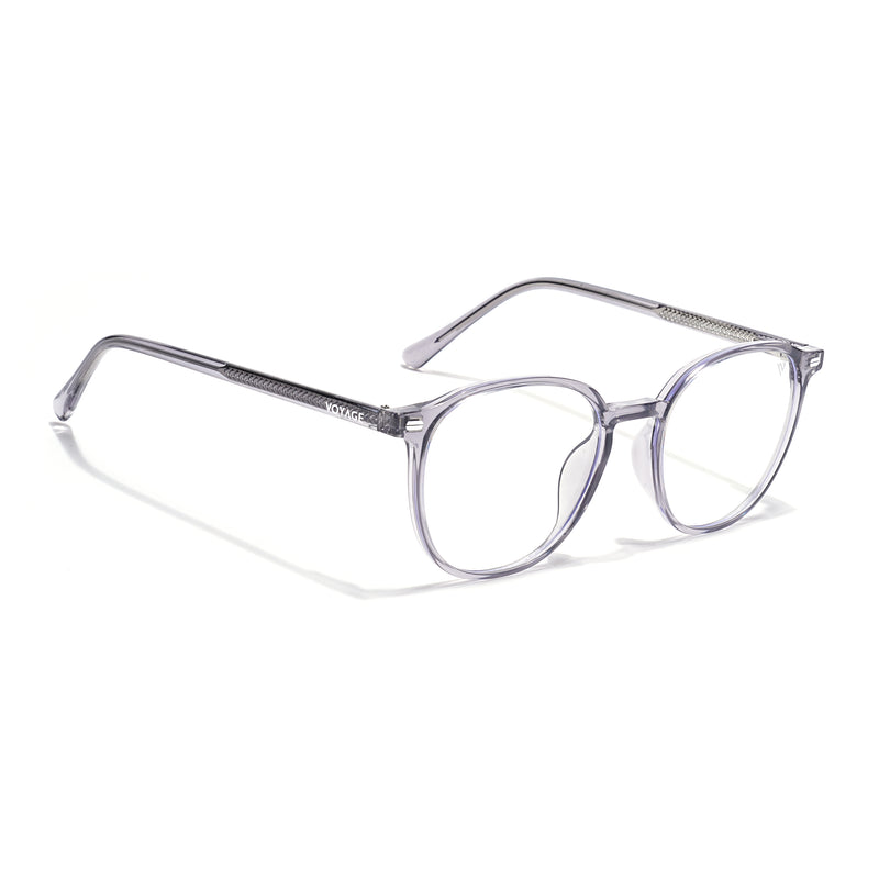 Voyage Grey Round Clip-On Eyeglasses for Men & Women (6230FMG8619)