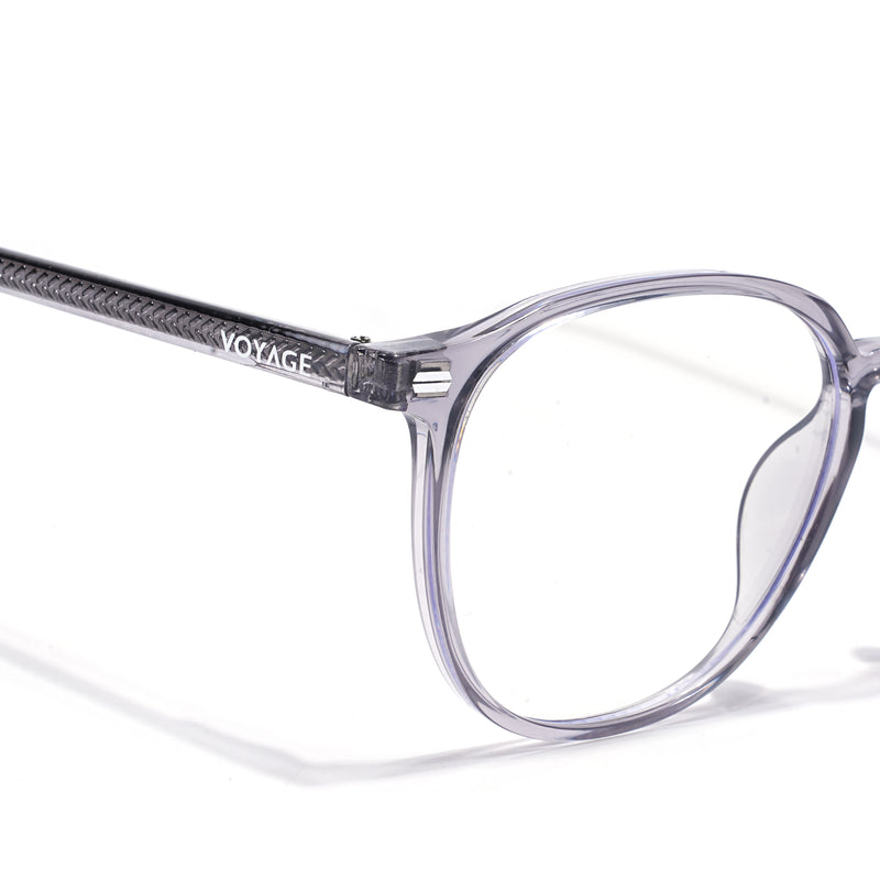 Voyage Grey Round Clip-On Eyeglasses for Men & Women (6230FMG8619)