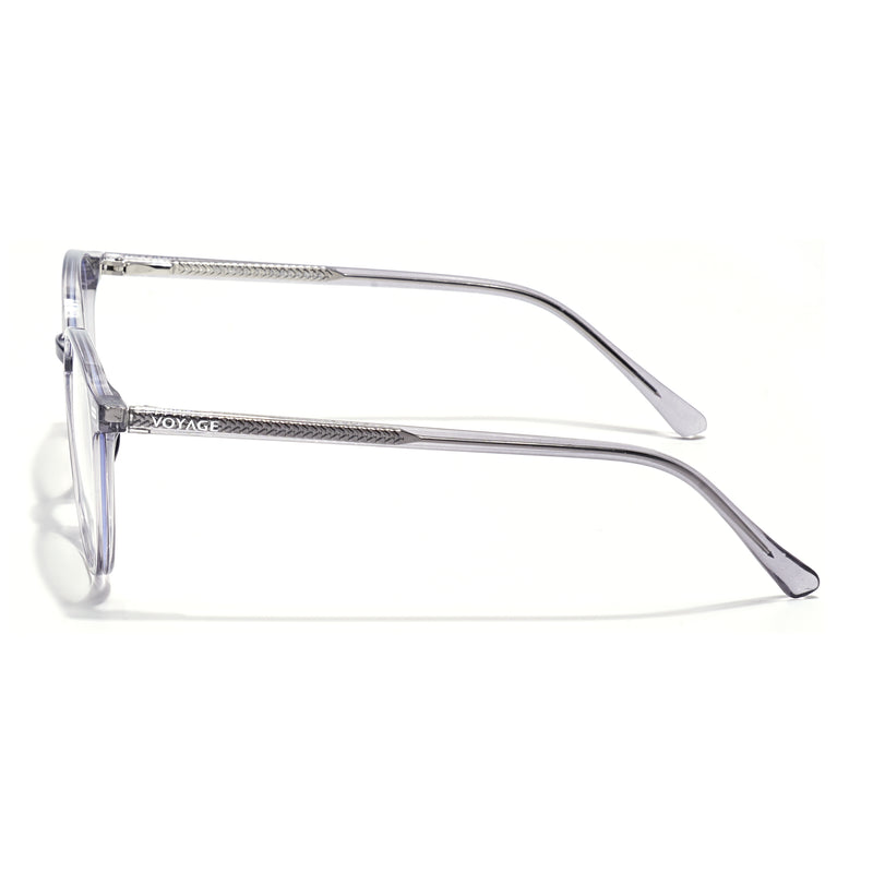 Voyage Grey Round Clip-On Eyeglasses for Men & Women (6230FMG8619)