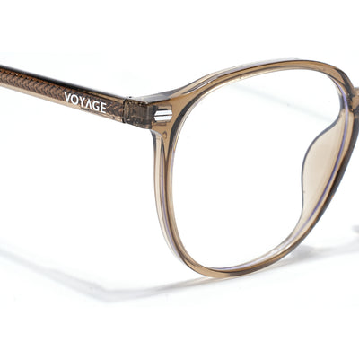 Voyage Brown Round Clip-On Eyeglasses for Men & Women (6230FMG8620)
