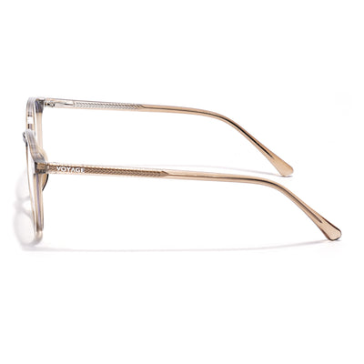 Voyage Brown Round Clip-On Eyeglasses for Men & Women (6230FMG8620)
