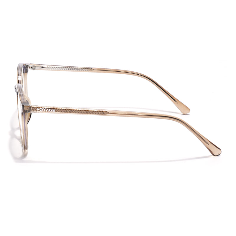 Voyage Brown Round Clip-On Eyeglasses for Men & Women (6230FMG8620)