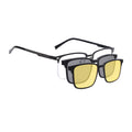 Voyage Black Half Rim Clip-On Eyeglasses for Men & Women (6305FMG8564)