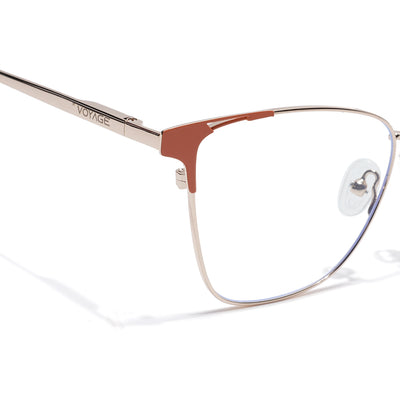 Cleo | Voyage Golden & Orange Cateye Clip-On Eyeglasses for Women (6312FMG8577)