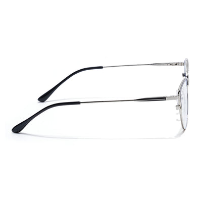 Voyage Silver & Black Cateye Clip-On Eyeglasses for Women (6317FMG8568)