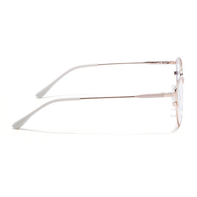 Voyage Golden & Cream Cateye Clip-On Eyeglasses for Women (6317FMG8573)