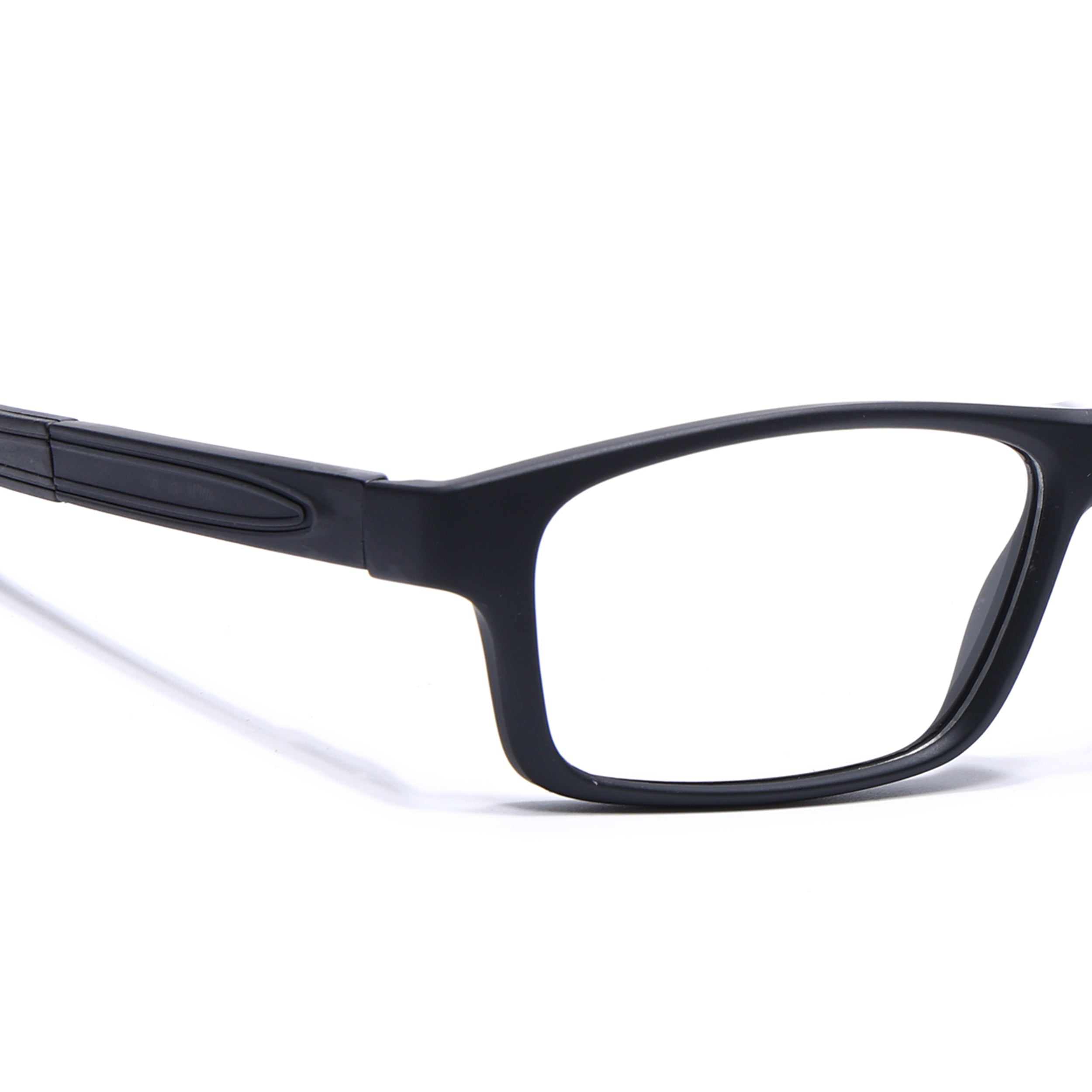 Voyage Active Black Rectangle Eyeglasses for Men & Women (6683MG5635-C1)