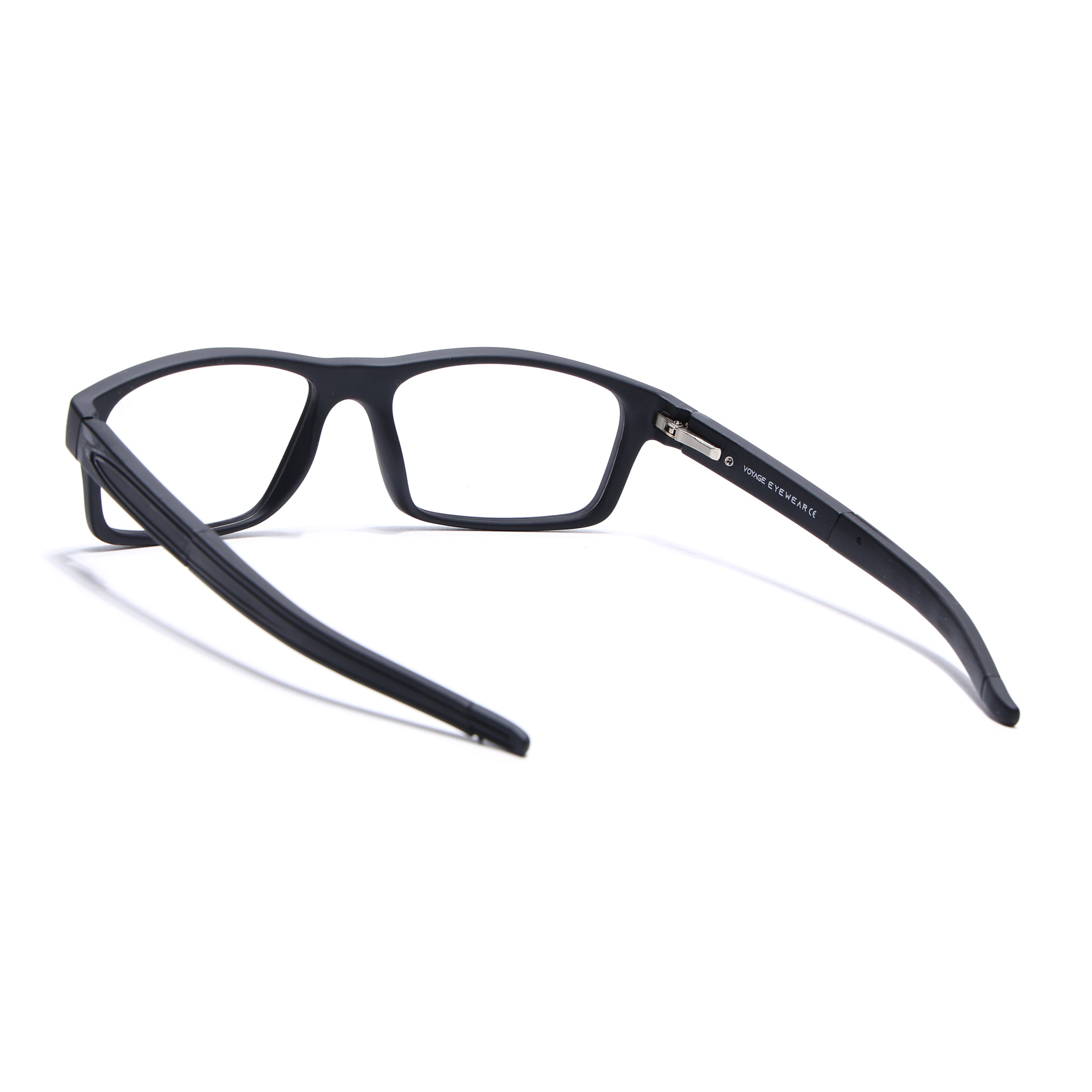 Voyage Active Black Rectangle Eyeglasses for Men & Women (6683MG5635-C1)