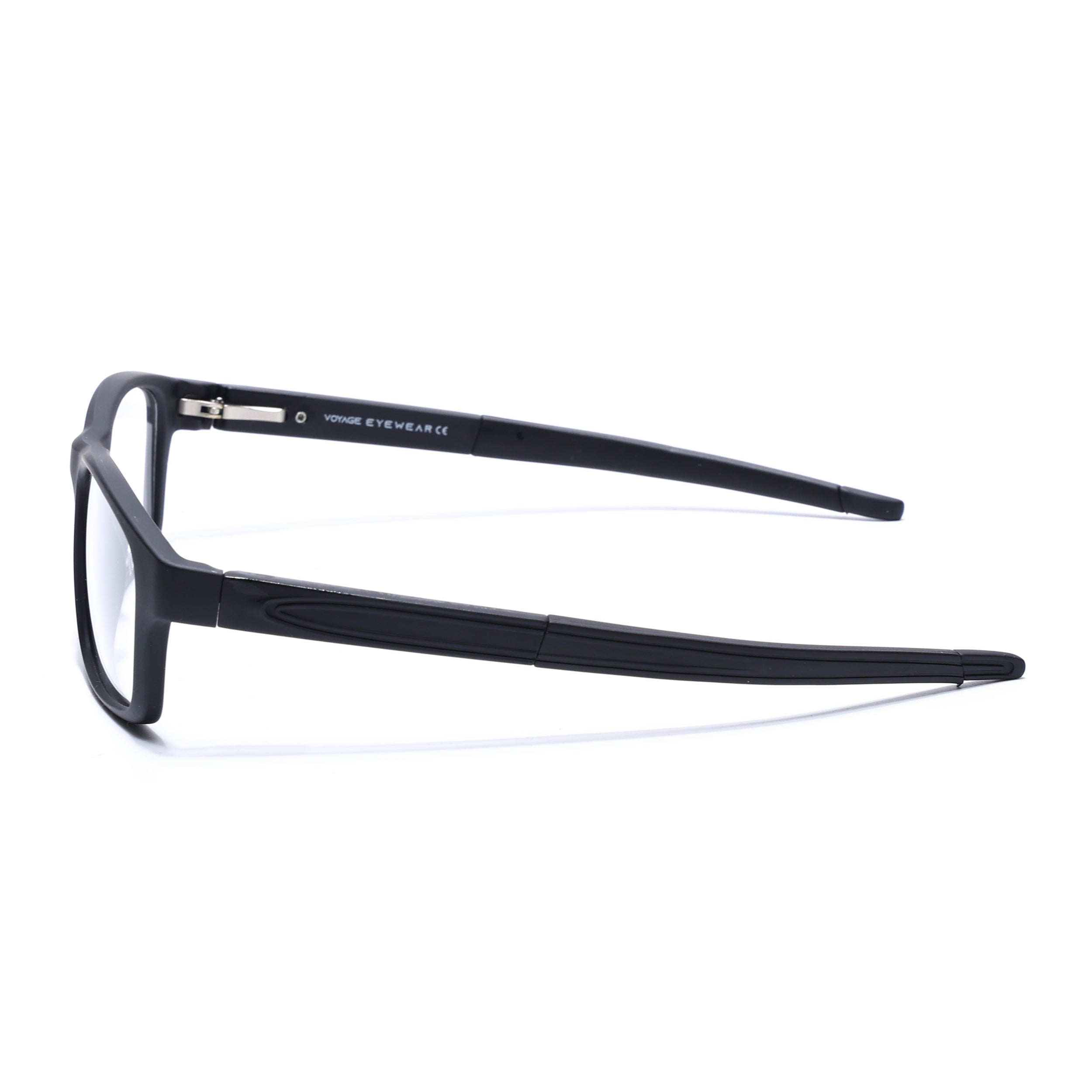 Voyage Active Black Rectangle Eyeglasses for Men & Women (6683MG5635-C1)