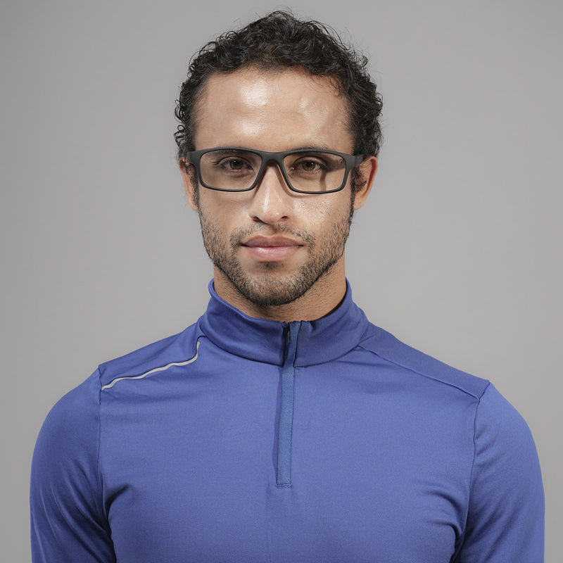 Voyage Active Black Rectangle Eyeglasses for Men & Women (6683MG5636-C2)
