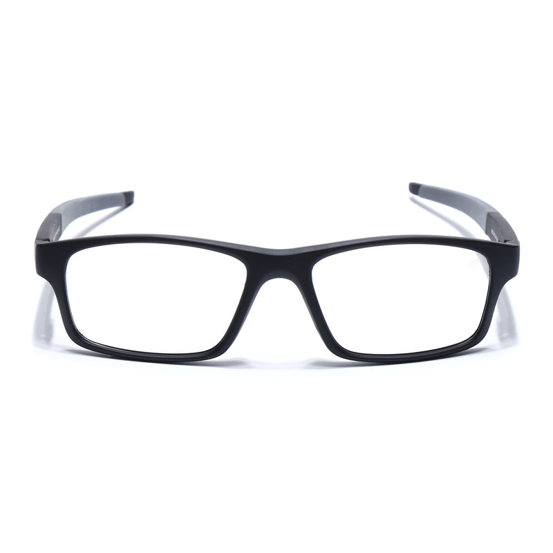 Voyage Active Black Rectangle Eyeglasses for Men & Women (6683MG5636-C2)
